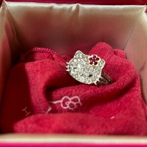 Hello Kitty Sanrio for Diamonique NWT Hello Kitty Flower Eternity Ring Size 8 🌸